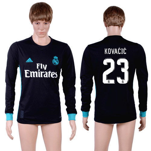 2017 18 Real Madrid 23 KOVACIC Away Long Sleeve Thailand Soccer Jersey