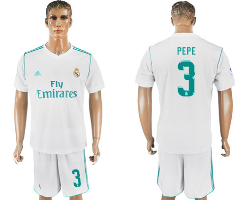 2017 18 Real Madrid 3 PEPE Home Soccer Jersey