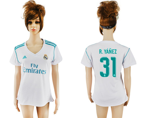 2017 18 Real Madrid 31 R.YANEZ Home Women Soccer Jersey