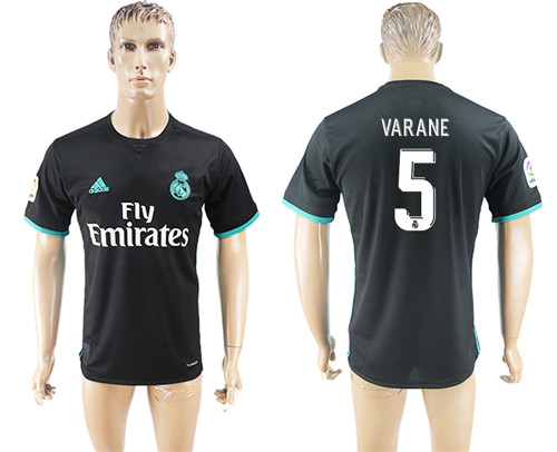 2017 18 Real Madrid 5 VARANE Away Thailand Soccer Jersey