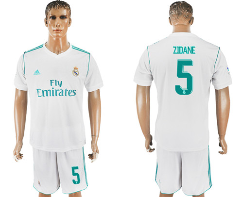 2017 18 Real Madrid 5 ZIDANE Home Soccer Jersey