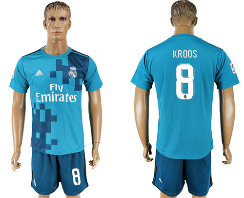 2017 18 Real Madrid 8 KROOS Third Away Soccer Jersey