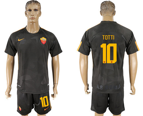 2017 18 Roma 10 TOTTI Third Away Soccer Jersey