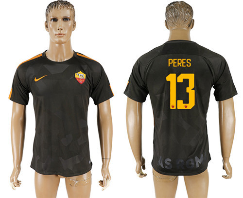 2017 18 Roma 13 PERES Away Thailand Soccer Jersey