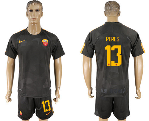 2017 18 Roma 13 PERES Third Away Soccer Jersey