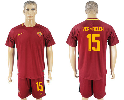 2017 18 Roma 15 H.MORENO Home Soccer Jersey