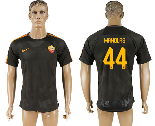 2017 18 Roma 44 MANOLAS Away Thailand Soccer Jersey