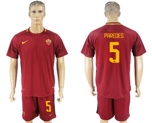 2017 18 Roma 5 J. JESUS Home Soccer Jersey