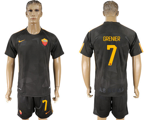 2017 18 Roma 7 GRENIER Third Away Soccer Jersey