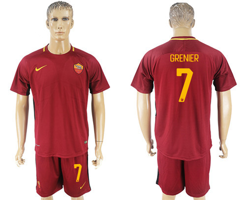 2017 18 Roma 7 PELLEGRINI Home Soccer Jersey