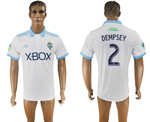 2017 18 Seattle Sounders 2 DEMPSEY Away Thailand Soccer Jersey