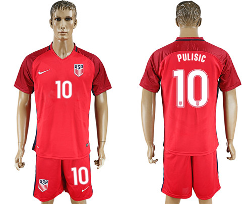 2017 18 USA 10 PULISIC Away Soccer Jersey