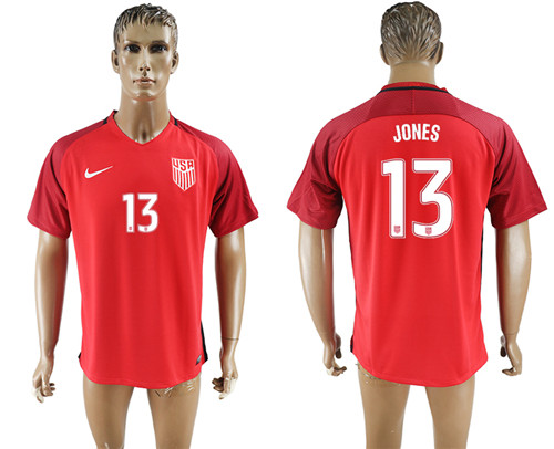 2017 18 USA 13 JONES Home Thailand Soccer Jersey