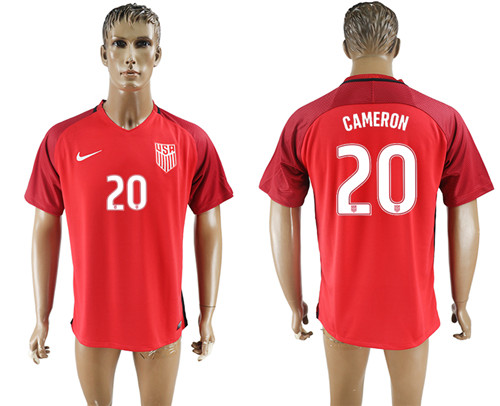 2017 18 USA 20 CAMERON Home Thailand Soccer Jersey