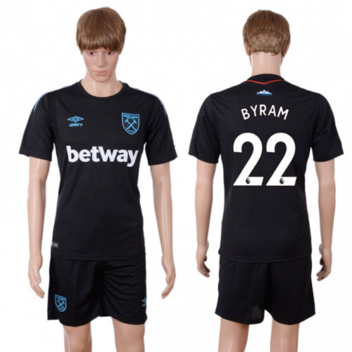 2017 18 West Ham United 22 BYRAM Away Soccer Jersey