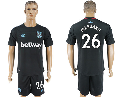 2017 18 West Ham United 26 MASUAKU Away Soccer Jersey