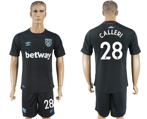 2017 18 West Ham United 28 CALLERI Away Soccer Jersey