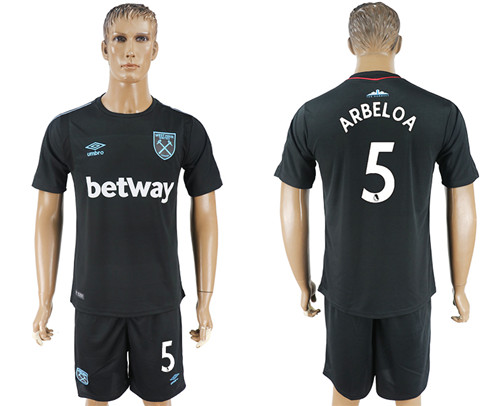 2017 18 West Ham United 5 ARBELOA Away Soccer Jersey