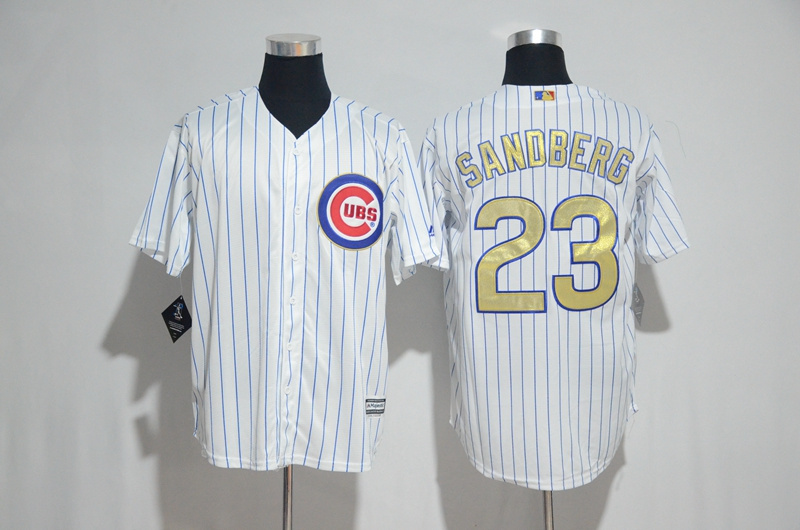 2017 Gold Program Jersey Chicago Cubs 23 Ryne Sandberg Cool Base Jerseys