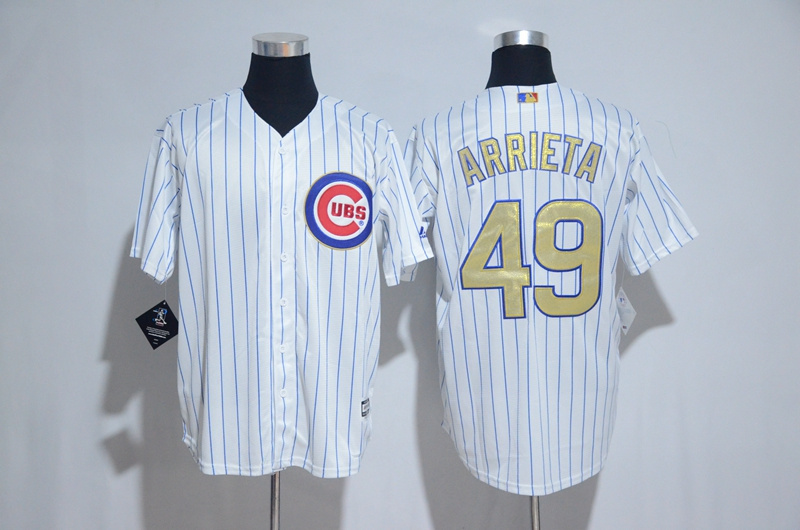 2017 Gold Program Jersey Chicago Cubs 49 Jake Arrieta Cool Base Jerseys