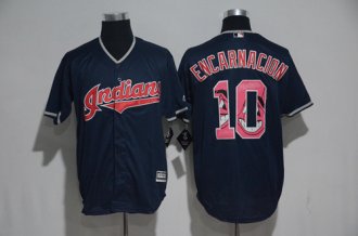 2017 New Cleveland Indians Mens 10 Edwin Encarnaction Cool Base Baseball Jersey