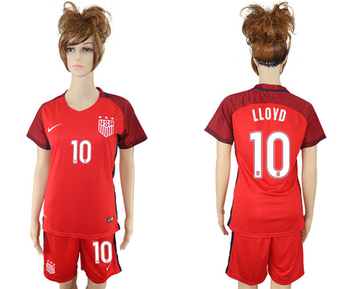 2017 USA 10 LLOYD Women Away Soccer Jersey