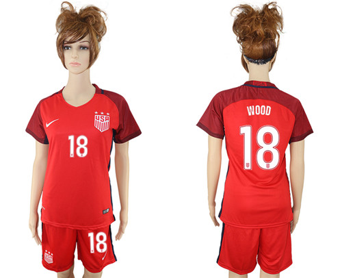 2017 USA 18 WOOD Women Away Soccer Jersey