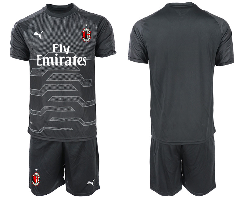 2018 19 AC Milan Black Goalkeeper Soccer Jersey