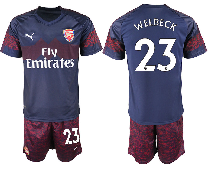 2018 19 Arsenal 23 WELBECK Away Soccer Jersey