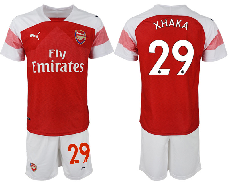 2018 19 Arsenal 29 XHAKA Home Soccer Jersey