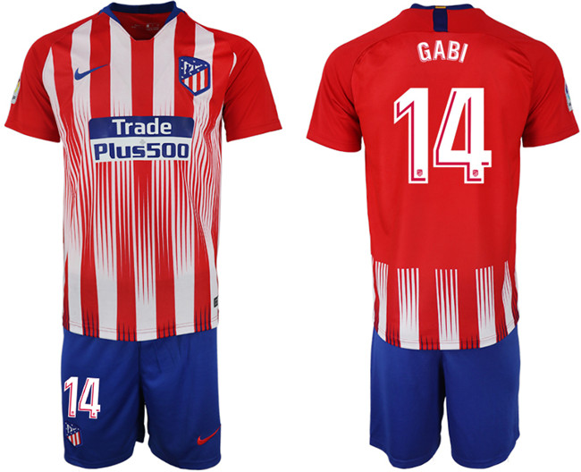 2018 19 Atletico Madrid 14 GABI Home Soccer Jersey