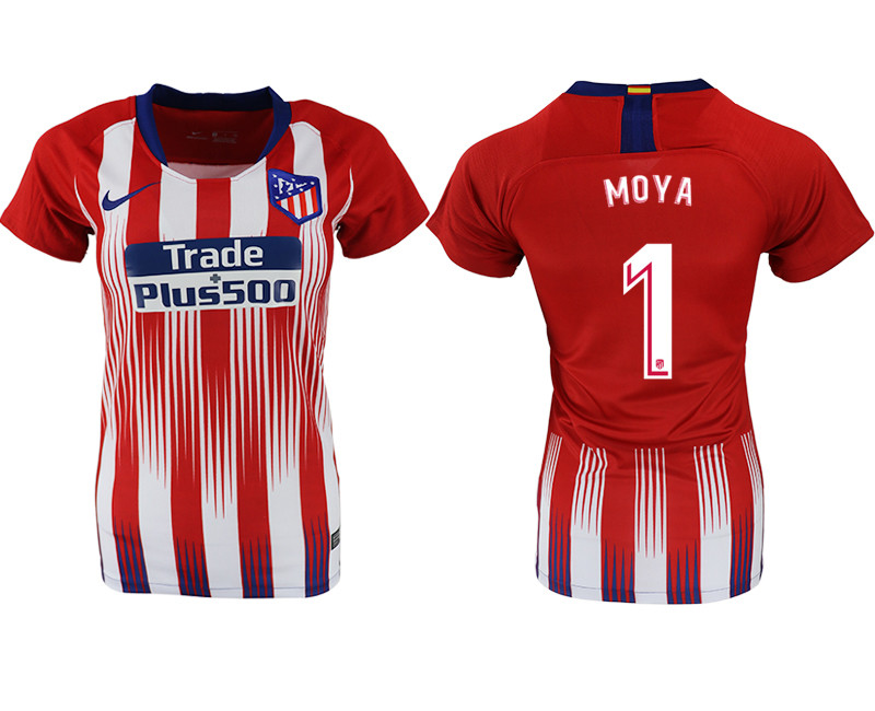 2018 19 Atletico Madrid Home Women Soccer Jersey