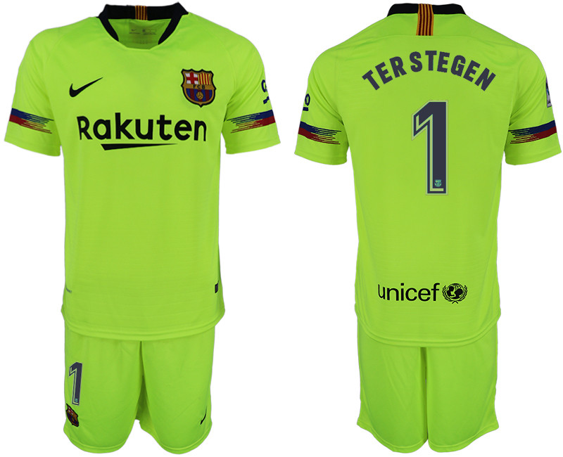 2018 19 Barcelona 1 TER STEGEN Away Soccer Jersey