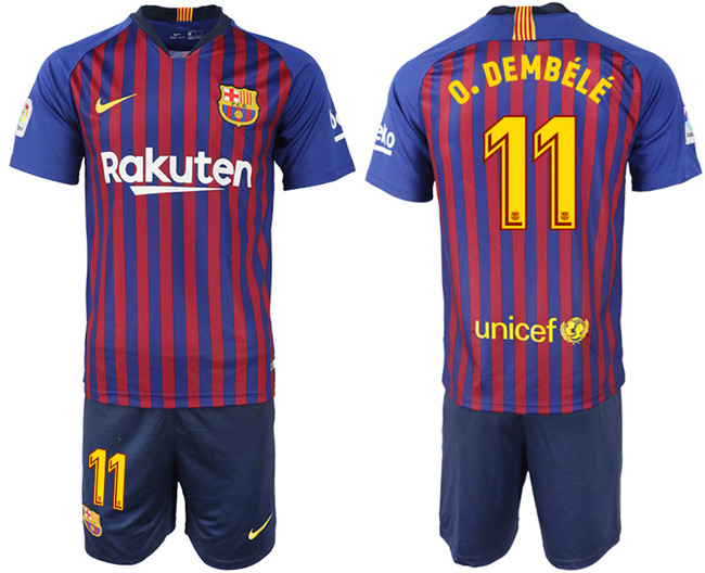 2018 19 Barcelona 11 A.DEMBELE Home Soccer Jersey