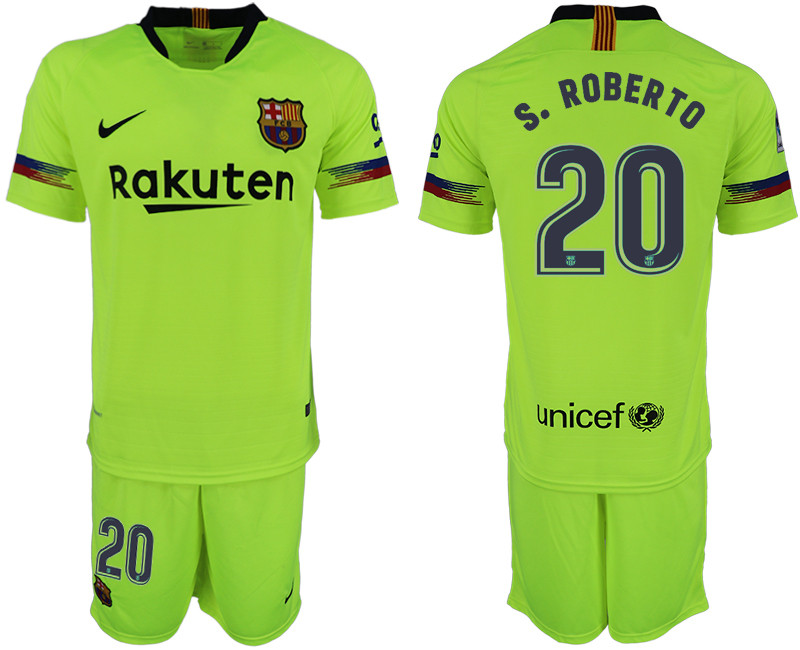 2018 19 Barcelona 20 S. ROBERTO Away Soccer Jersey