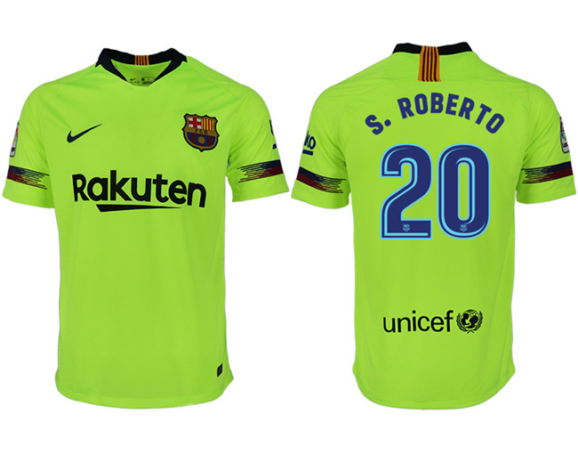 2018 19 Barcelona 20 S. ROBERTO Away Thailand Soccer Jersey