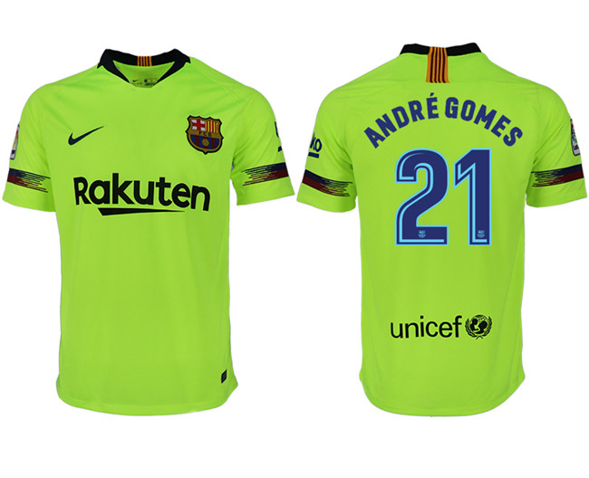 2018 19 Barcelona 21 ANDRE GOMES Away Thailand Soccer Jersey