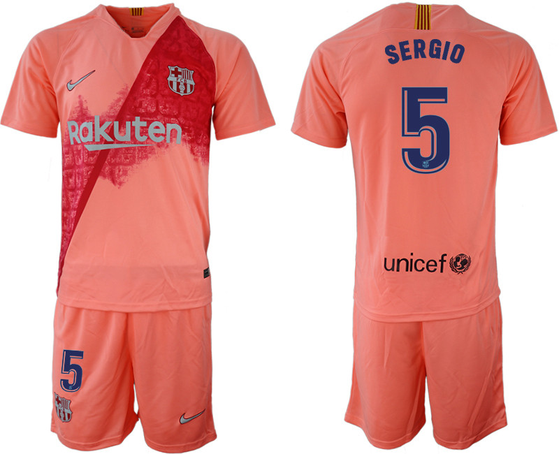 2018 19 Barcelona 5 SERGIO Third Away Soccer Jersey