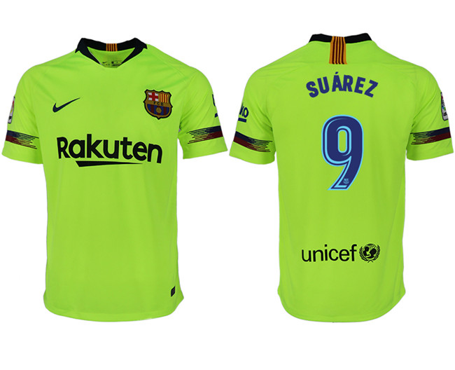 2018 19 Barcelona 9 SUAREZ Away Thailand Soccer Jersey