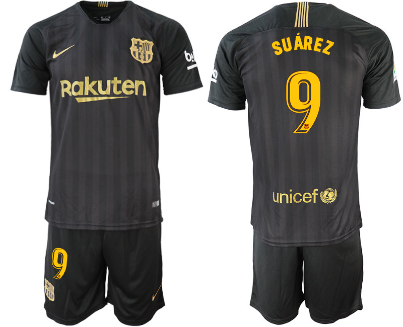 2018 19 Barcelona 9 SUAREZ Black Training Jersey