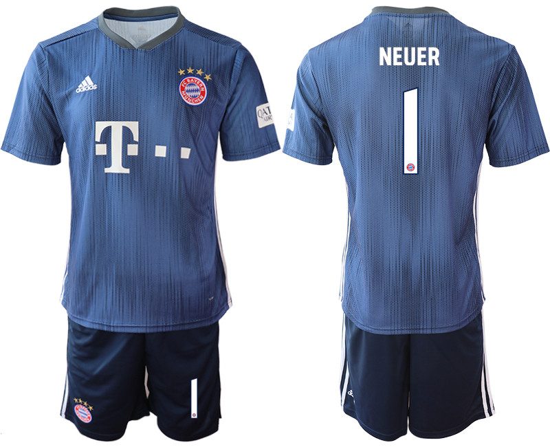 2018 19 Bayern Munich 1 NEUER Third Away Soccer Jersey