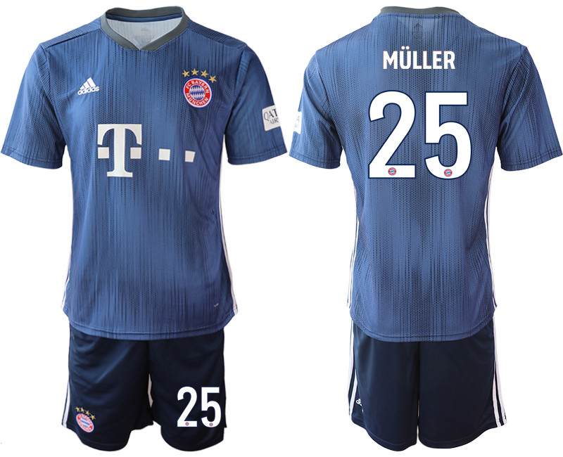 2018 19 Bayern Munich 25 MULLER Third Away Soccer Jersey