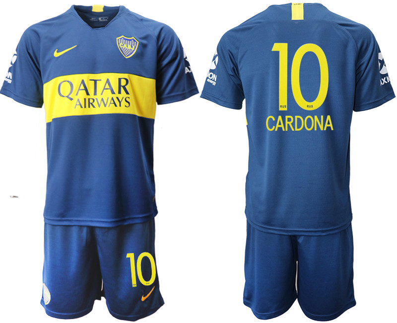 2018 19 Boca Juniors 10 CARDONA Home Soccer Jersey