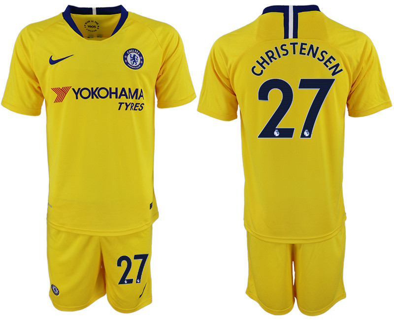 2018 19 Chelsea 27 CHRISTENSEN Away Soccer Jersey