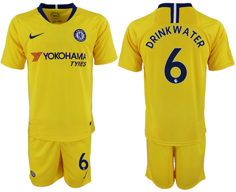 2018 19 Chelsea 6 DRINK WATER Away Soccer Jersey