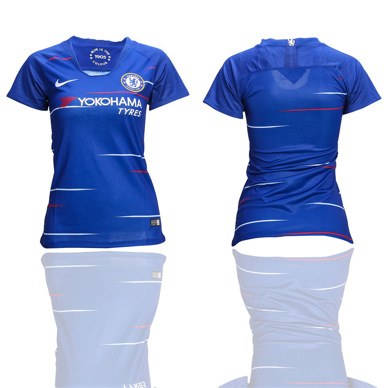 2018 19 Chelsea Home Women Soccer Jersey