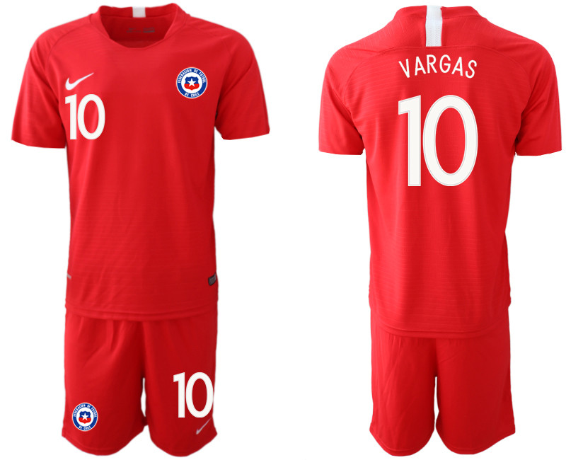 2018 19 Chile 10 VARGAS Home Soccer Jersey