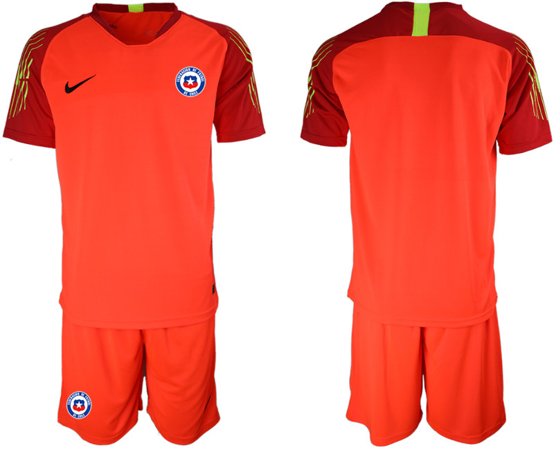 2018 19 Chile Red Goalkeeper Soccer Jersey