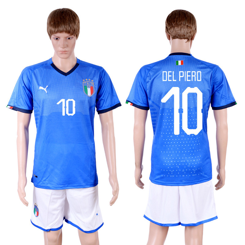 2018 19 Italy 10 DEL PIERO Home Soccer Jersey