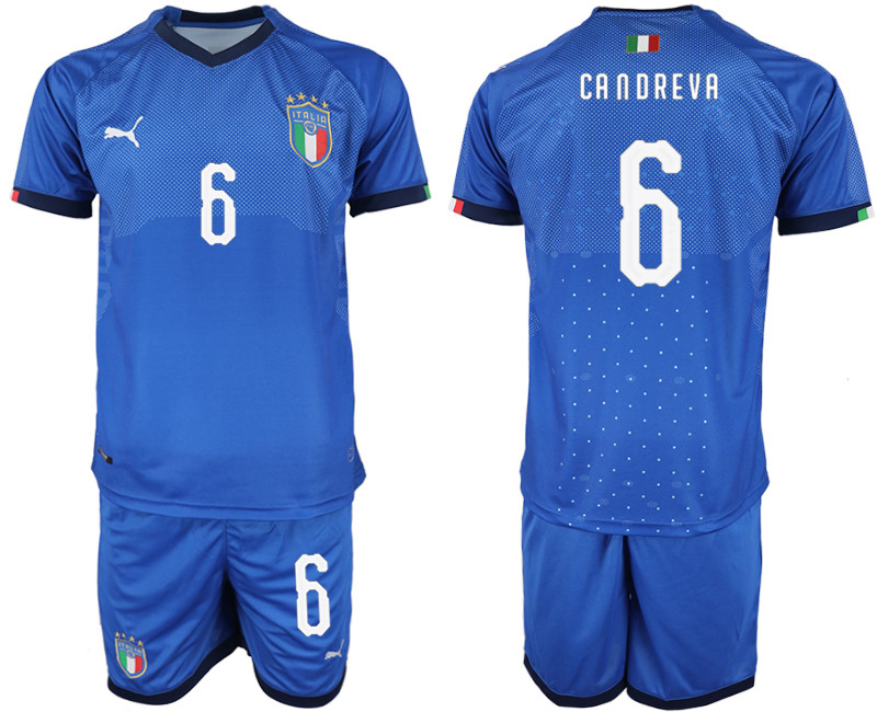 2018 19 Italy 6 CANDREVA Home Soccer Jersey